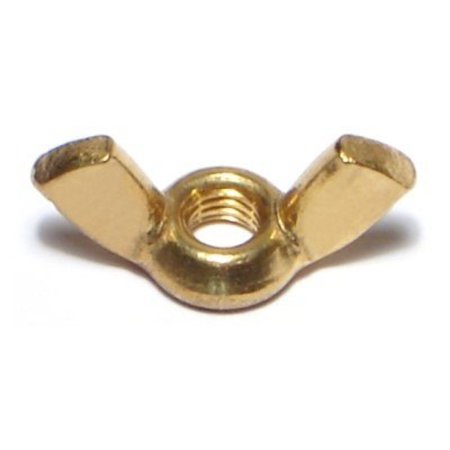 MIDWEST FASTENER Wing Nut, #10-32, Brass, 10 PK 71762